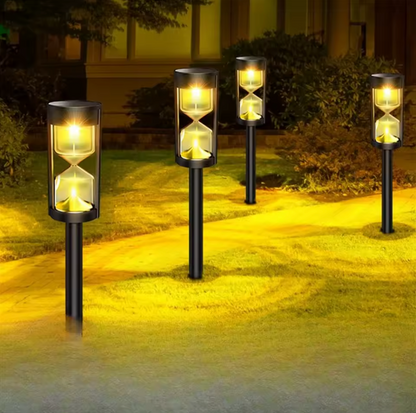 Dekorative Sanduhr-Lampe für Rasenflächen