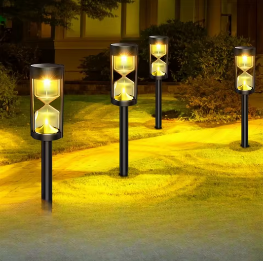 Dekorative Sanduhr-Lampe für Rasenflächen