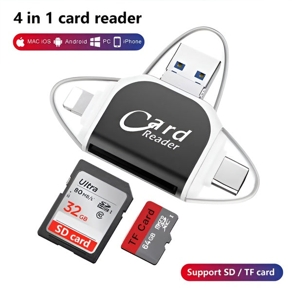 Universeller 4-in-1 Kartenleser