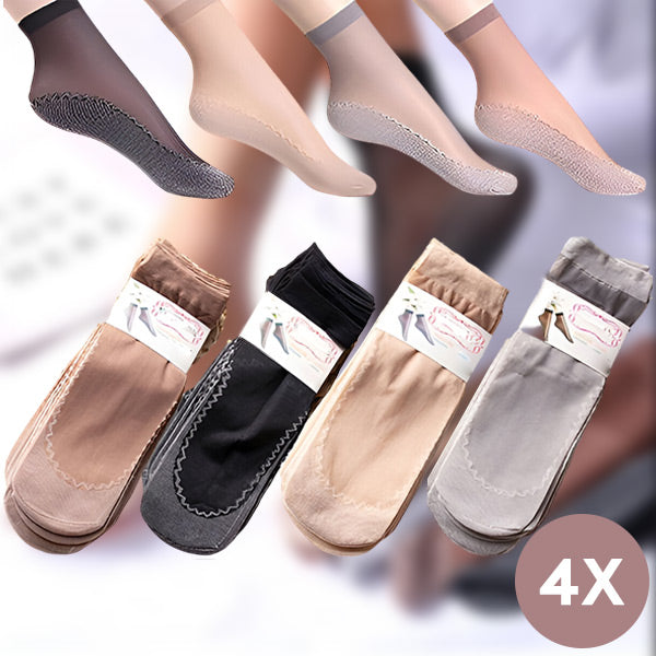 Rutschfeste Seidensocken (4 Stk.)