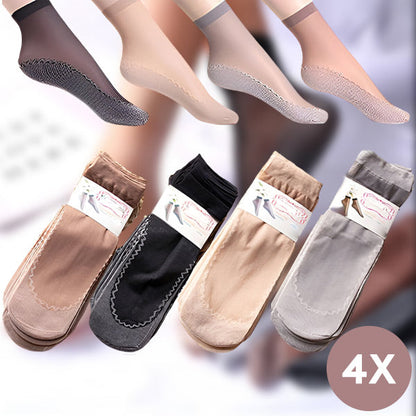 Rutschfeste Seidensocken (4 Stk.)