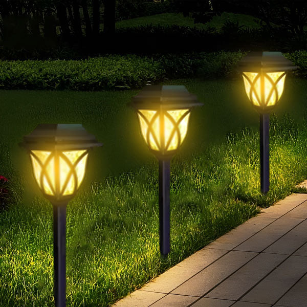 Solarbetriebene LED-Gartenleuchten (2 Stk.)
