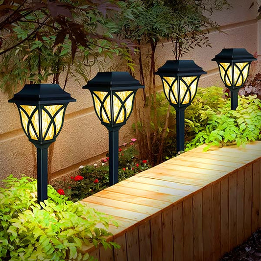 Solarbetriebene LED-Gartenleuchten (2 Stk.)