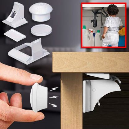 Kindersicherer Schrankverschluss mit Magnet (4er-Set)