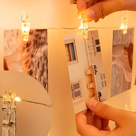 LED-Lichterkette mit Klammern