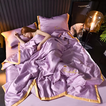 Luxuriöse Bettdecke aus Satin (150x200cm)
