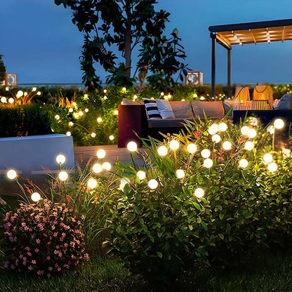 Solargartenleuchte mit 6 Glühbirnen