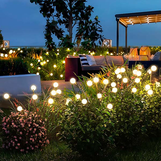 Solargartenleuchte mit 6 Glühbirnen