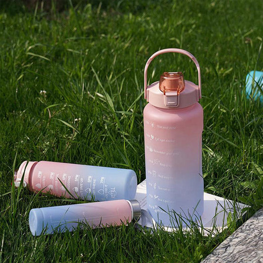 Wasserflaschen mit Motivationssprüchen (3er-Set)