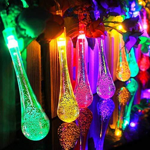 Wasserdichte Solar-LED-Lichterkette in Tropfenform