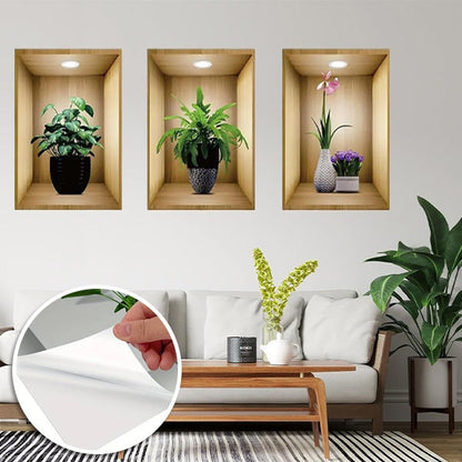 3D Wanddesign zum Aufkleben (3 Stk.)