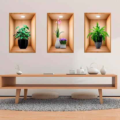 3D Wanddesign zum Aufkleben (3 Stk.)