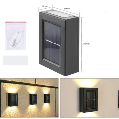 Kompakte Solar-Wandleuchte für den Garten