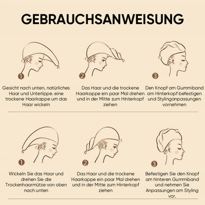 Saugstarke Mikrofaser-Haartrockenkappe