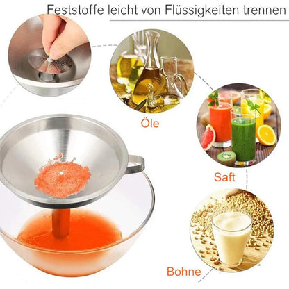 Feiner Edelstahl-Trichter für Öl und Flüssigkeiten