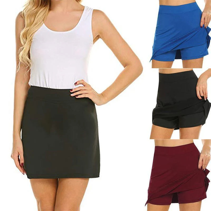 Minirock mit Shorts & Tasche