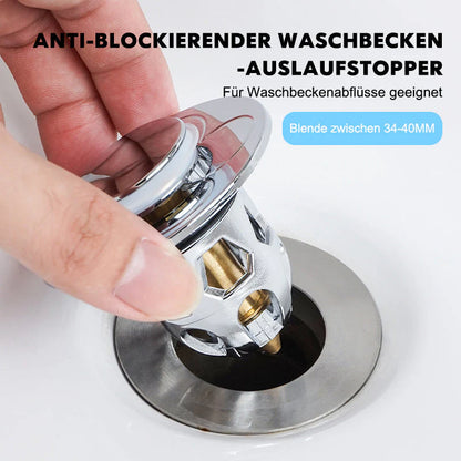 Flexibler Abflussstopfen für alle Waschbecken