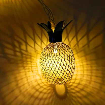 Metall-Lichterkette in Ananasform